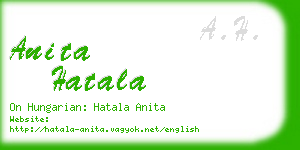 anita hatala business card